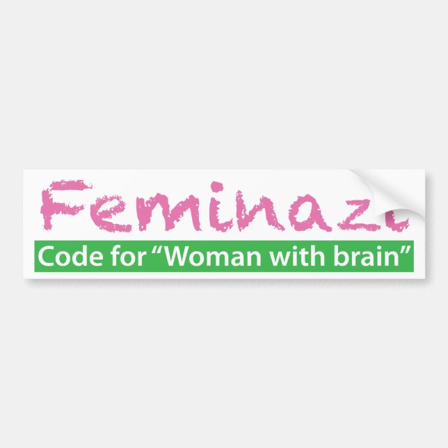 Autocollant De Voiture Feminazi (Devant)