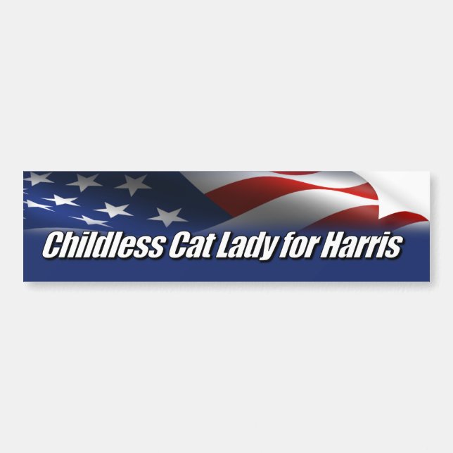 Autocollant De Voiture Femme au chat sans enfant (Devant)