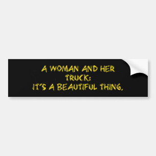 Autocollant De Voiture Femme Et Son Camion