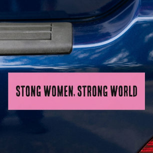 Autocollant De Voiture Femmes fortes féministe mondiale forte