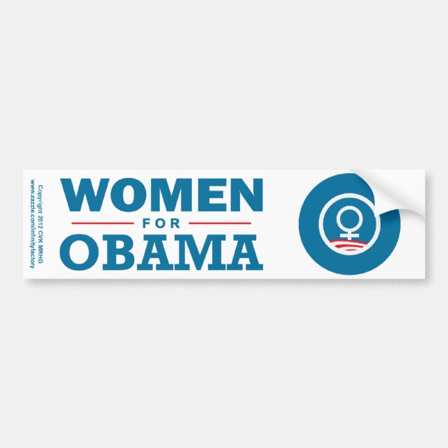Autocollant De Voiture Femmes pour Obama (Devant)