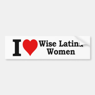 Autocollant De Voiture Femmes sages d'I (coeur) Latina