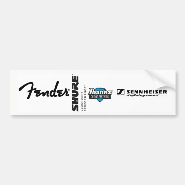 Autocollant De Voiture Fendre shure Ibanez Bumper Sticker (Devant)