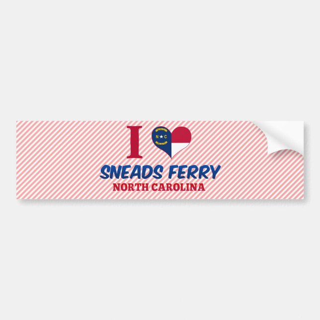 Autocollant De Voiture Ferry Sneads, Caroline du Nord (Devant)