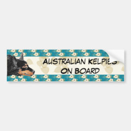 Autocollant De Voiture Feuille bronzage de Kelpie/Bumpersticker floral