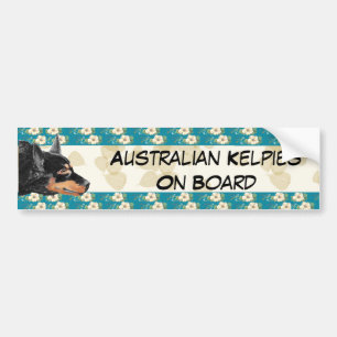 Autocollant De Voiture Feuille bronzage de Kelpie/Bumpersticker floral