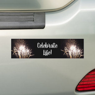 Autocollant De Voiture Feux d'artifice blancs et or I Célébration patriot