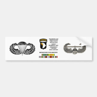 Autocollant De Voiture Fiançailles de la 101st Division Aéroportée