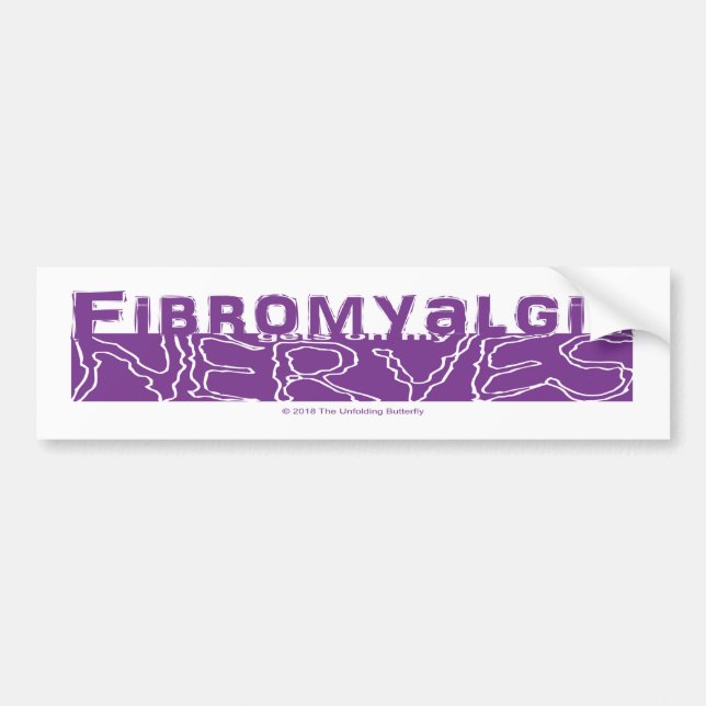 Autocollant De Voiture Fibromyalgie se met sur mon Sticker pare-chocs Ner (Devant)