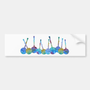Autocollant De Voiture Ficelle colorée de banjo