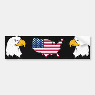 Autocollant De Voiture Fier d'être américain - drapeau des USA