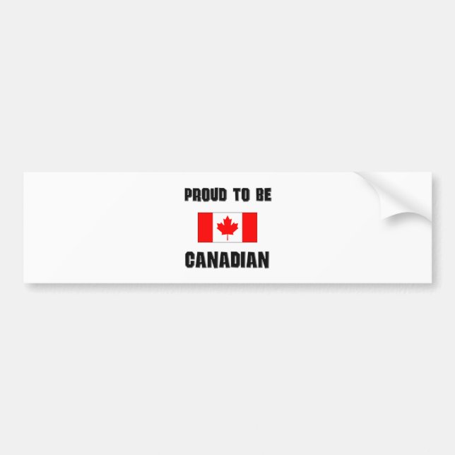 Autocollant De Voiture Fier d'être CANADIEN (Devant)