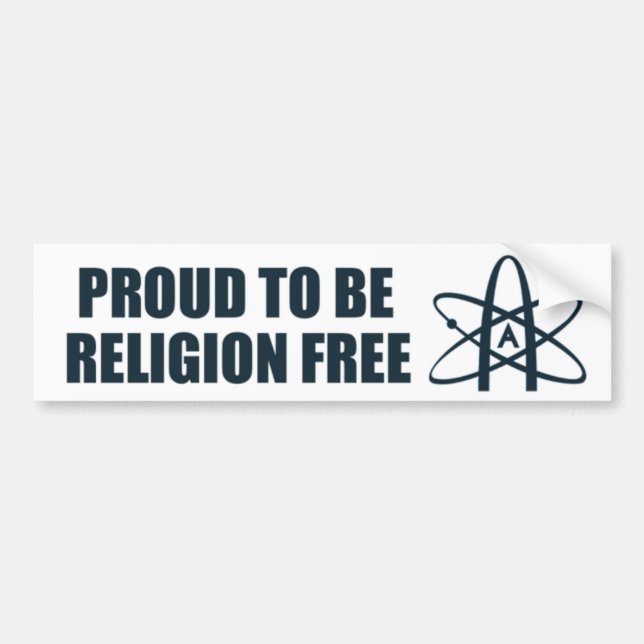Autocollant De Voiture Fier d'être religion libérez ! (Devant)