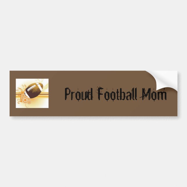 Autocollant De Voiture Fier maman de football (Devant)