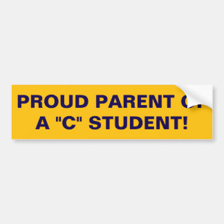 Autocollant De Voiture Fier parent d'un étudiant en "C" !