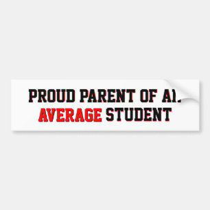 Autocollant De Voiture Fier parent d'un étudiant moyen