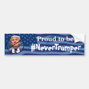 Autocollant De Voiture Fière d'être, jamais Trump