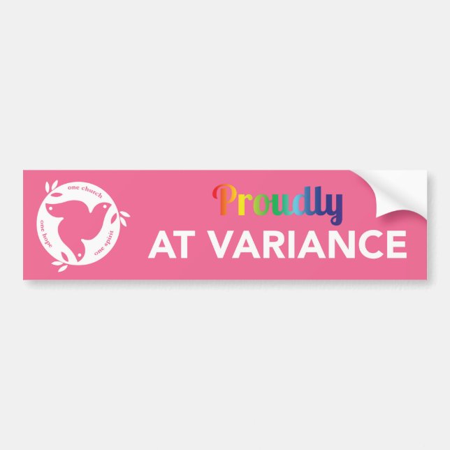 Autocollant De Voiture Fièrement au désaccord (Devant)
