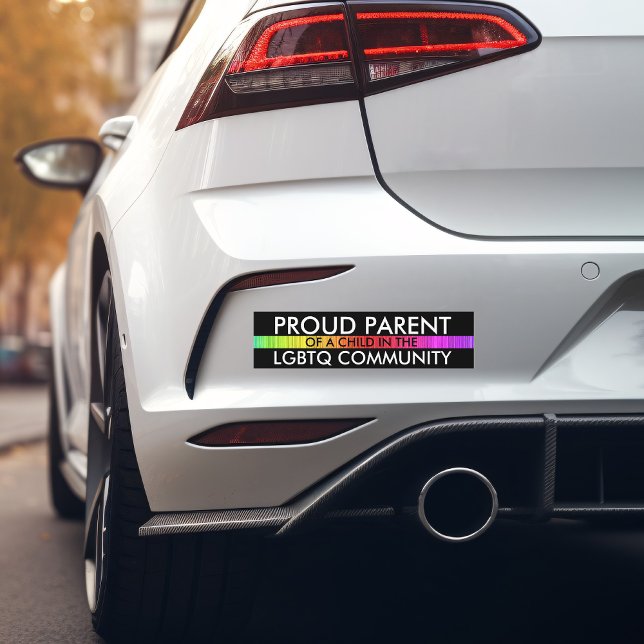 Autocollant De Voiture Fiers parents d'un enfant dans la communauté LGBTQ (Créateur téléchargé)