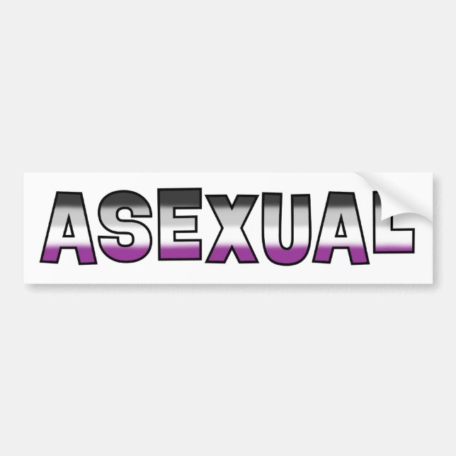 Autocollant De Voiture Fierté asexuelle (Devant)
