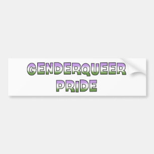 Autocollant De Voiture Fierté de Genderqueer