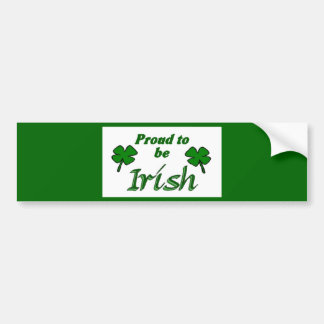Autocollant De Voiture Fierté d'Irlandais de shamrocks