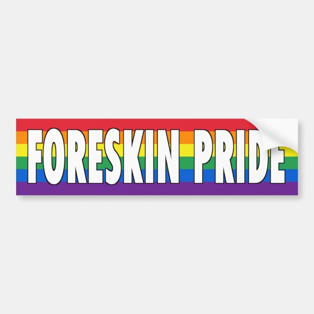 Autocollant De Voiture Fierté Foreskin (6 couleurs) (Devant)