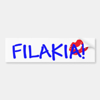 AUTOCOLLANT DE VOITURE FILAKIA ! GREC POUR LES 'BAISERS