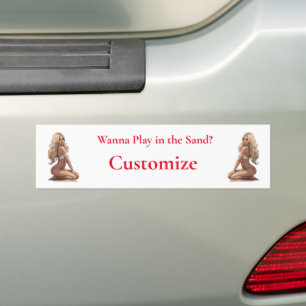 Autocollant De Voiture Fille de plage de Bikini Thunder_Cove