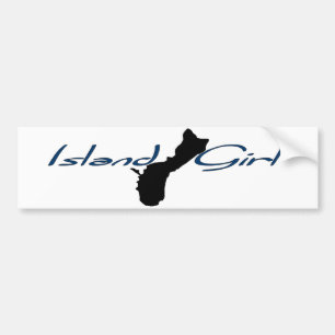 Autocollant De Voiture Fille d'île - Guam