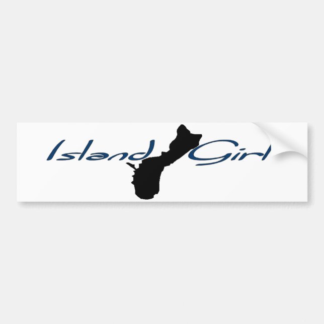 Autocollant De Voiture Fille d'île - Guam (Devant)