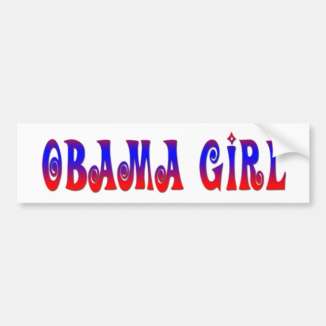 Autocollant De Voiture Fille d'Obama (Devant)