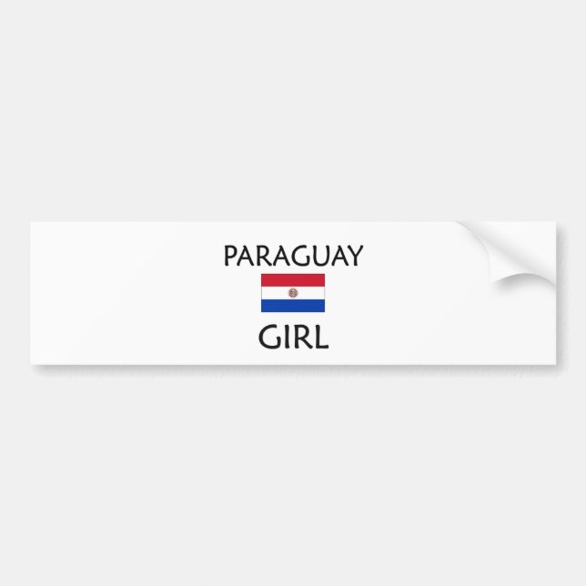 AUTOCOLLANT DE VOITURE FILLE DU PARAGUAY (Devant)