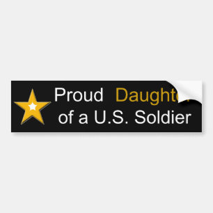 Autocollant De Voiture Fille fière d'un soldat des USA