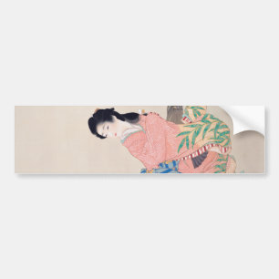 Autocollant De Voiture Fille Miyuki (élégante dame japonaise, art asiatiq