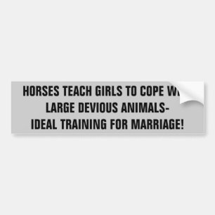 Autocollant De Voiture Filles de train de chevaux pour la remorque de