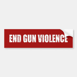 Autocollant De Voiture Fin de la violence arme à feu Funny Bumper Sticker
