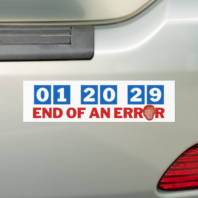 Autocollant De Voiture Fin D'Une Erreur Janvier 2029 Anti-Trump (En voiture)
