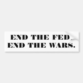 AUTOCOLLANT DE VOITURE FINISSEZ LES GUERRES DE FED. END THE