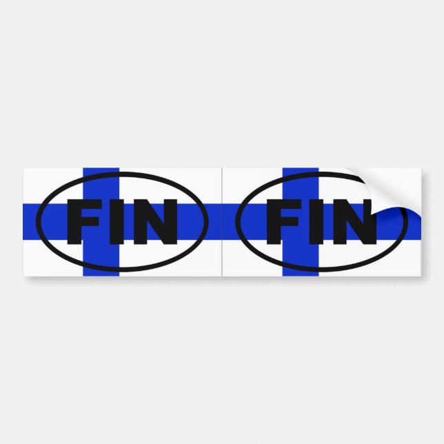 Autocollant De Voiture Finlande - FIN - ovale européen (Devant)