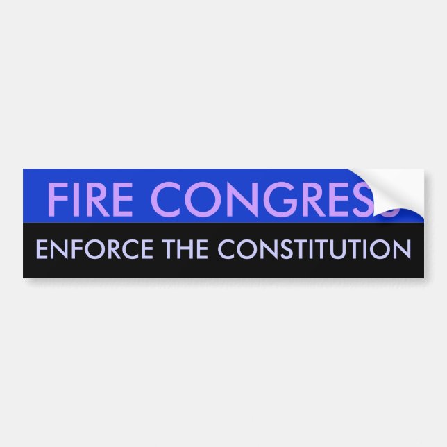 Autocollant De Voiture Fire Congress Appliquer la constitution (Devant)