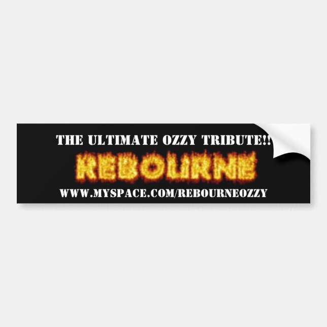 AUTOCOLLANT DE VOITURE FIREREBOURNE, L'HOMMAGE FINAL D'OZZY ! ! , WWW…. (Devant)