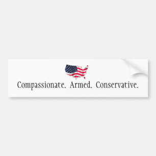 Autocollant De Voiture flag2 américain, compatissant.  Armé.  Conserv…