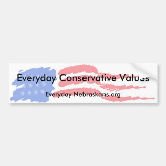Autocollant De Voiture flag4, valeurs conservatrices quotidiennes, N