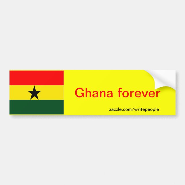 Autocollant De Voiture Flag du Ghana (Devant)