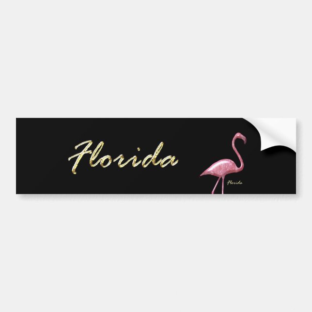 Autocollant De Voiture Flamant rose de la Floride (Devant)
