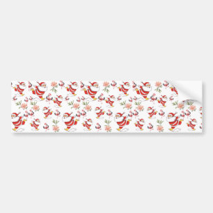 Autocollant De Voiture Flamant rose tropical Père Noël Motif de Noël