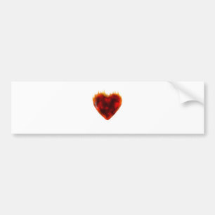 Autocollant De Voiture Flaming Heart