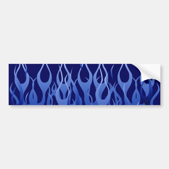 Autocollant De Voiture Flammes de emballage des véhicules à moteur bleues (Devant)