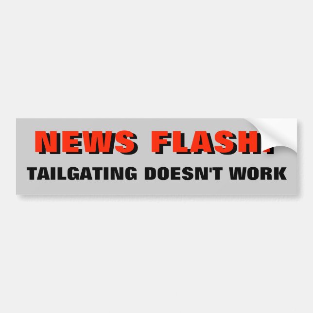 Autocollant De Voiture Flash d'informations : Le non-respect des (Devant)